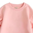 thumbnail image 6 of Falkdiz Girls Sweatshirts Crew Neck Warm Fleece Outdoor Pullover Cotton Crew Neck School Solid Color Long Sleeve Party Tops for Girls , Pink , Size: 11-12 Years, 6 of 7