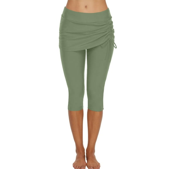 Cqxid525 Summer Savings Clearance High Waisted Swim Pants Leggings for Women 2025 High Waisted Cutout Yoga Lightweight Cozy Cropped Pants Solid Soft Pajams Pants