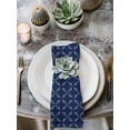 thumbnail image 3 of Cloth Napkins Set of 2 - 20x20 Inches, Navy Blue Washable Reusable Table Napkins, Geometric Leaf Diamond Plaid Abstract Check Soft & Absortbent Dining Napkin for Party Wedding Hotel Restaurant, 3 of 8