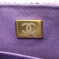 thumbnail image 5 of Pre-Owned Chanel Matelasse top handle shoulder bag, fabric, women's, purple (Good), 5 of 9