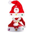 thumbnail image 5 of Dserhfy Red Christmas Hat Glowing Create Atmosphere 3D Snowflake Festival Dress Up Light-up Doll Christmas Hat for Party, 5 of 8
