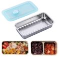 thumbnail image 2 of Stainless Steel Double Compartment Snack Containers And Go Snack Container Reusable Dishwasher Double Condiment Containers With Lids Snacks Dips Takeout Travel, 2 of 4