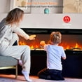 thumbnail image 3 of GAOMON 72" Electric Fireplace, Built-in Wall Mounted Heater, Timer, Remote, 12 Flame Effects, Touch, Low Noise, WiFi, Modern Ultra-Slim Design, 3 of 8