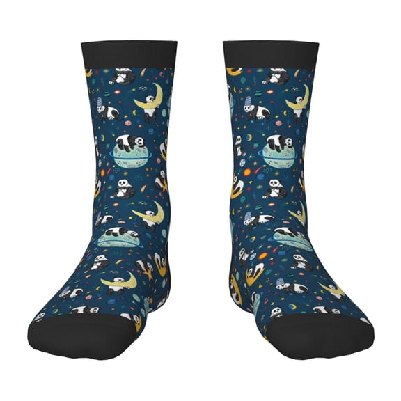 Naloa Space Sleeping Panda Kids Socks Unisex Kids and Toddlers' Crew Socks, ,1 Pairs