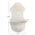 thumbnail image 2 of Creative Co-Op Metal Wall-Mounted Planter with Distressed Finish, White, 2 of 9