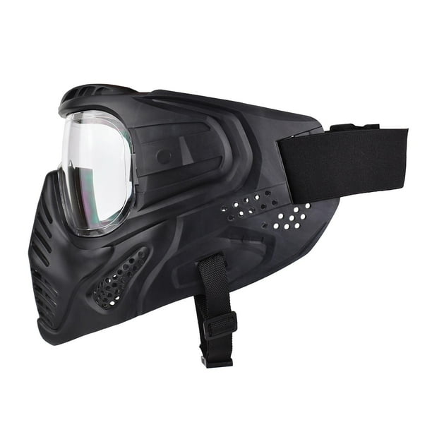 Máscara táctica completa para hombre y mujer, respirador para montar CS, paintball y juegos al aire libre Lente transparente