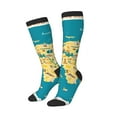 thumbnail image 2 of Balery World Map With Landmarks Fun Novelty Socks Men'S Women'S Crew Socks Funny Crazy Novelty Socks Quirky And Cool Socks, 2 of 9