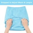 thumbnail image 6 of Littleforbig Washable Adjustable Reusable Waterproof Primary Comfort Cloth Adult Diaper Wrap Cover One Size Blue, 6 of 8