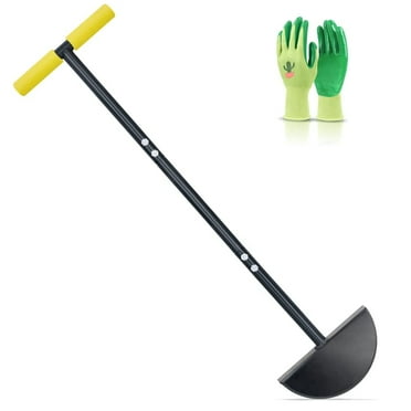 Colwelt Half Moon Edger Lawn Tool, Manual Edgers with Soft Handle, Lawn Edger for Grass, Borders Sidewalks, Driveways, Gardens, 38(in)