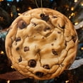 thumbnail image 4 of Chocolate Cookie Christmas Ceramic Ornament Funny Food Double-Sided Printed 3" Ceramic Christmas Ornament Holiday Ornament for Home Christmas Tree Decor Gifts Keepsake for Family, 4 of 8
