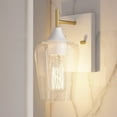thumbnail image 2 of ACROMA Caucy 2-pack Wall Sconces Modern Contemporary Vanity Light - Set of 2 Matt White & Satin Brass, 2 of 5