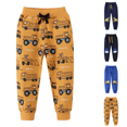 thumbnail image 2 of Qingpeng Boys Casual Elastic Waist Pocket Cuffed Sweatpants Long Pants for Kids Size 1-8T, 2 of 8
