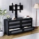 thumbnail image 5 of Yeshouse Mueble de TV moderno de 47.2" con soporte, cómoda de ratán con 6 cajones, ideal para televisores de 32 a 85 pulgadas, sala de estar y dormitorio, 5 of 8