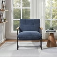 thumbnail image 4 of Dining Chairs Set,Modern Chair Comfy Chair With Removable Cushion Vanity Chair With Wood Armrests For Living Room Bedroom Blue, 4 of 9