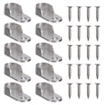 thumbnail image 2 of WORGEOUS 30Pcs Oval Closet Rod End Soportes Muebles Accesorios Armario Tubo Soporte Soporte Ropa Colgando soporte de barra (10 piezas de soporte y 20 piezas de tornillos), 2 of 7