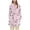 Pink, variant on Womens Flannel Robes, Soft Warm Dog Paw Printed Fluffy Women Bathrobe Pajamas for Shower House Loungewear Dark Blue