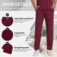 thumbnail image 4 of VIAOLI Scrubs for Men Set – V-Neck Top & Straight Leg Pants Stretch Nursing Uniform Set with Adjustable Waistband and Multiple Pockets, 10 Colors, 4 of 6