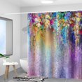 thumbnail image 5 of Purple Floral Colorful Flower Shower Curtain 72x72 Inch Bathroom Curtains Set Home Waterproof Polyester Fabric with Hooks, 5 of 5