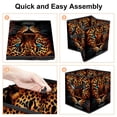 thumbnail image 4 of Leopard Foldable Clothes Storage Containers with Handle, 10.8"x10.5"x10.6", Large Capacity - Storage Cubes and Bins, 4 of 6