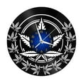 thumbnail image 2 of Marijuana Leaf 12 Inch Vinyl Record Wall Clock - Silent, Creative, and Unique Clock for Living Room, Entryway, or Bedroom Decor - Perfect Gift Idea(12 inchs B without LED), 2 of 6