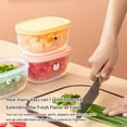 thumbnail image 3 of Yuarrent Nevera Caja de comida Fruta Verduras Estuche transparente Plástico de doble capa Ensalada Mantenimiento fresco Camping Hogar Cocina y Comedor patrón de conejo, 3 of 6