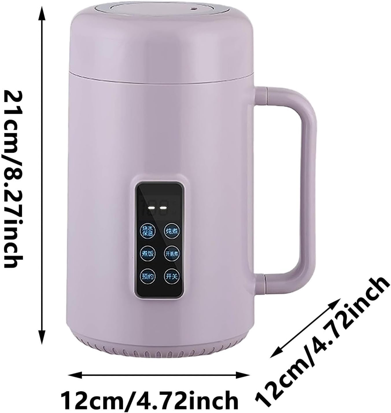 Multi-Function Portable Electric Kettle - 1000ml with Programmable Timer & Auto Cook, 4 Temp Settings,Prepare at Night & Enjoy in Morning,for Office, Dorm,Hotel, Safe and convenient (Green)