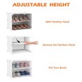 thumbnail image 6 of BIGLUFU Portable Shoe Rack Organizer, 8-Tier Shoe Rack Organizer for Closet 48 Pair Shoes Shelf Cabinet for Entryway, Bedroom and Hallway White, 6 of 12