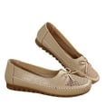 thumbnail image 5 of Women's Loafers Moccasin Casual Slip On Flat Shoes Comfortable Leather Driving Loafers Lightweight Nurse Work Shoes, 5 of 8