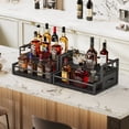 thumbnail image 5 of Homeiju Coffee Syrup Organizer Rack, 2-Tier Bottle Coffee Bar Accessories, Holder Stand with K Cup Storage Drawer for Coffee bar, Wine Rack, Storage Shelves for Syrup. (Black), 5 of 7