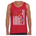 thumbnail image 1 of Awkward Styles USA Flag Autism Tank Tops for Men Autism Awareness Ribbon Tank Top American Flag Colorful Men's Tank Top Support Autism Awareness Tanks for Men Autistic Spectrum Awareness Tank Tops, 1 of 4