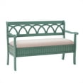 thumbnail image 1 of Linon Banc de Rangement en Bois Elliana Bleu Sarcelle, 1 of 12