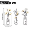 thumbnail image 2 of Rustic Vintage Minimalist Metal, 3 pcs Flower Wall Art Vase Decor for Bathroom Dining Room, 13.7x6 inches, 2 of 6