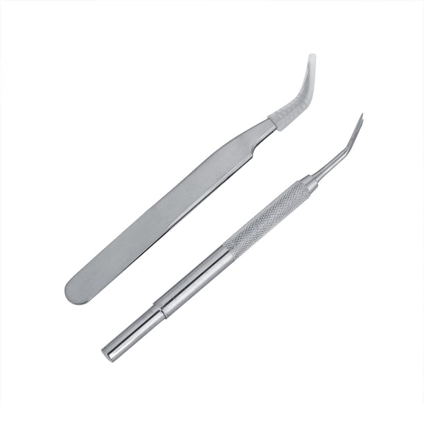 Kit de 2 pinzas de acero inoxidable para quitar garrapatas de perros y mascotas.