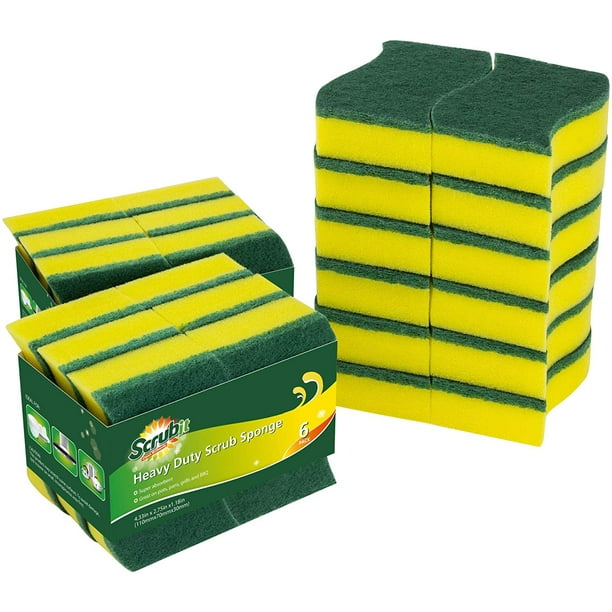 Heavy Duty Scrub Sponges by SCRUBIT Kitchen Dish, Sink and Bathroom