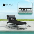 thumbnail image 2 of Outsunny Folding Lounge Chair with 4-level Reclining Back & Cushion, Black, 2 of 7