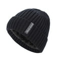 thumbnail image 2 of IDALL Mens Hats,Winter Hats Men And Women Knitted Warm Hat Autumn And Winter Thickened Cap Ushanka,Trapper Hat Black, 2 of 4