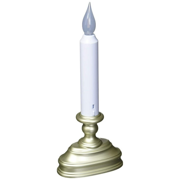 Battery Operated LED Window Candle with Sensor (Pewter) FPC1520P