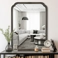 thumbnail image 4 of WallBeyond Wood Rustic Bathroom Wall Mirror, Decoration for Living Room or Bedroom Vanity Mirror, 30" × 40", Black, 4 of 5
