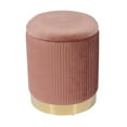 thumbnail image 3 of TOV Furniture Zoe Pouf de Rangement en Velours de Style Transitionnel, Rose, 14,2 Po H, 3 of 7