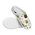 thumbnail image 3 of Fotbe Honey Bee Insect Pattern Women's Fuzzy Curly Fur Memory Foam Loafer Slippers Indoor Outdoor Slippers Winter Home Shoes-39/40, 3 of 7