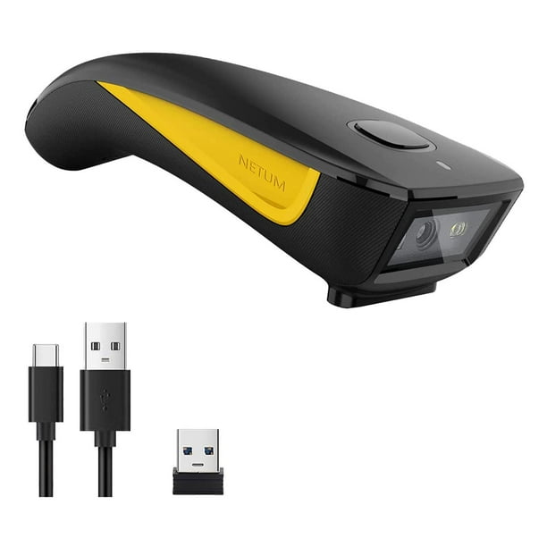 NETUM Escáner de código QR, mini escáner de código de barras compatible con Bluetooth, pequeño escán