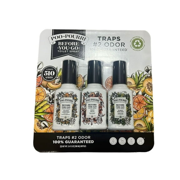 Poo-Pourri Toilet Spray, Variety Pack, 3.4 Fluid Ounce (3 Count)