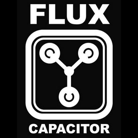 Flux Capacitor Vinyl Cut Decal Sticker With No Background | 5.5 Inch White Decal | JDM Turbo Charger Nitrous Custom Car