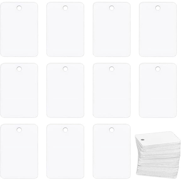 30PCS Rectangle Sublimation Aluminum Blank Aluminum Stamping Tag Blank Dog Tag Double Sided Transfer Tags