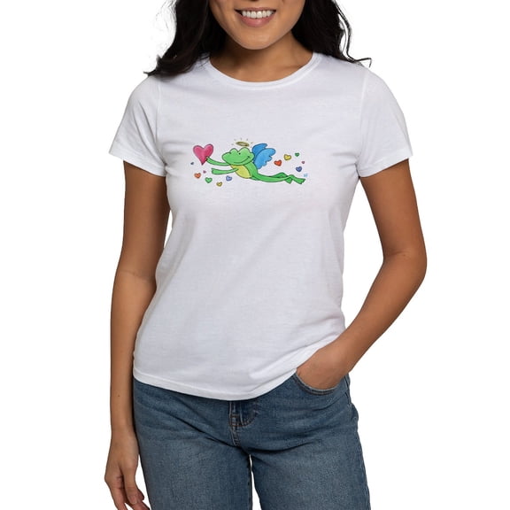 CafePress - Angel Frog Women's T Shirt - Women's Classic T-Shirt
