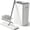 White Bucket #2124 & 60" Mop & 3 Pads, variant on JOYMOOP Mop and Bucket with Wringer Set, Flat Mop Head Spin, Dust Mops for Wall Cleaner with 3 Microfiber Pads,Wet and Dry Use for Floor Cleaning