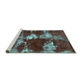 thumbnail image 2 of Ahgly Company Machine Washable Indoor Square Persian Turquoise Blue Bohemian Area Rugs, 8' Square, 2 of 4