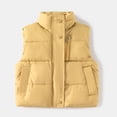 thumbnail image 2 of Penkiiy Kids Lightweight Down Puffer Vest Toddler Boys Girls Sleeveless Full Zip Winter Jacket Outwear Quilted Gilet Coats 7 Years Yellow, 2 of 7