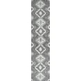 thumbnail image 3 of JONATHAN Y SOUTH BEACH 2 x 8 Runner Rug, Sumak Pile Neutral Diamond Kilim - Gray/White/Black, SBH107B-28, 3 of 9