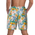 Goofa Colorful Fruits Printed Men's Swim Trunks Board Shorts Quick Dry